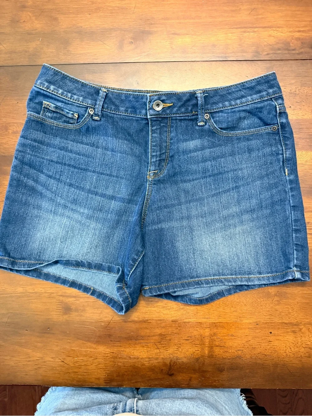 Sonoma Women’s Shorts Trio - Blue Denim, Tan, Gray - Picture 3 of 10
